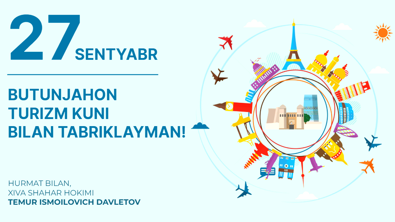 Turizm sohasi vakillarini 27-sentabr Turizm sohasi vakillarini 27-sentabr